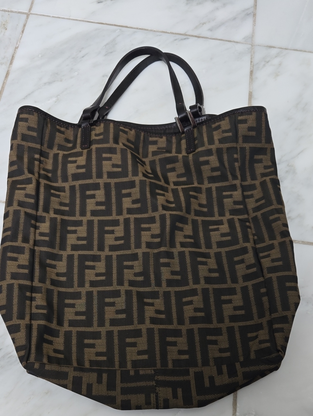 Fendi Brown  FF Zucca Canvas Tote